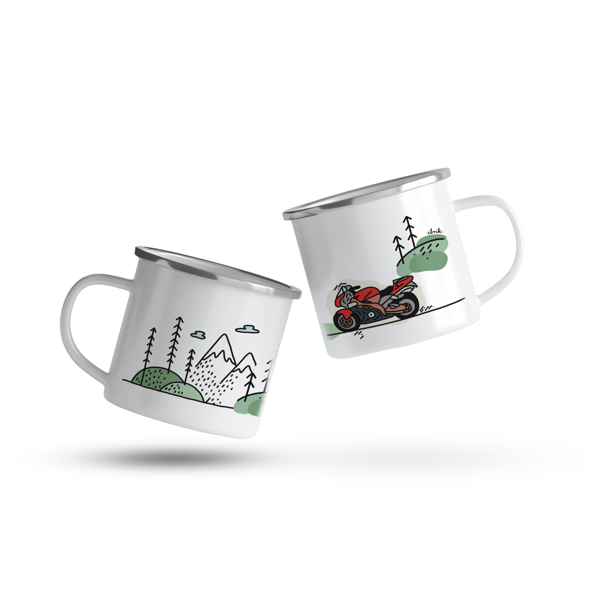 cana emailata red motorbike