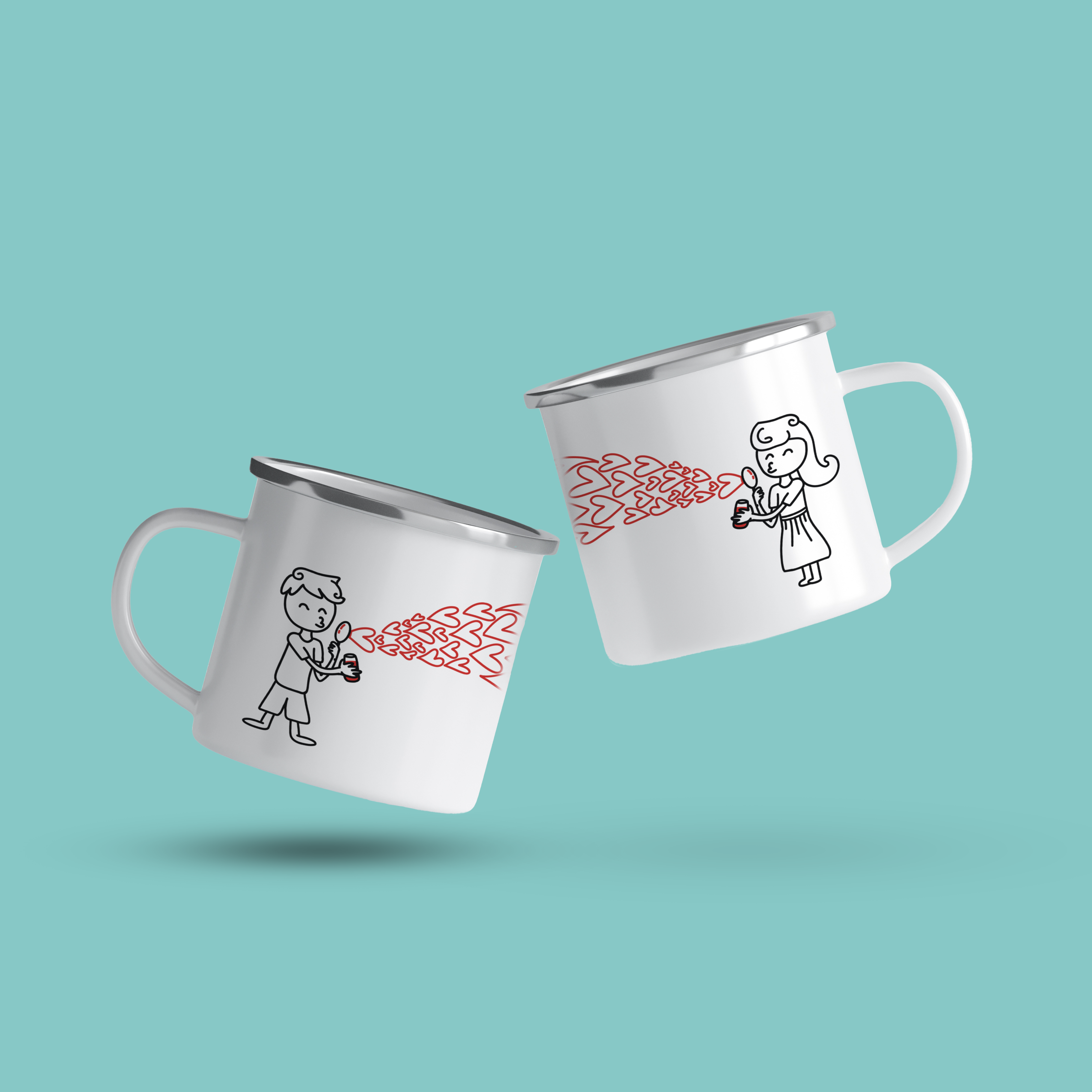 cana emailata boy with bubble hearts