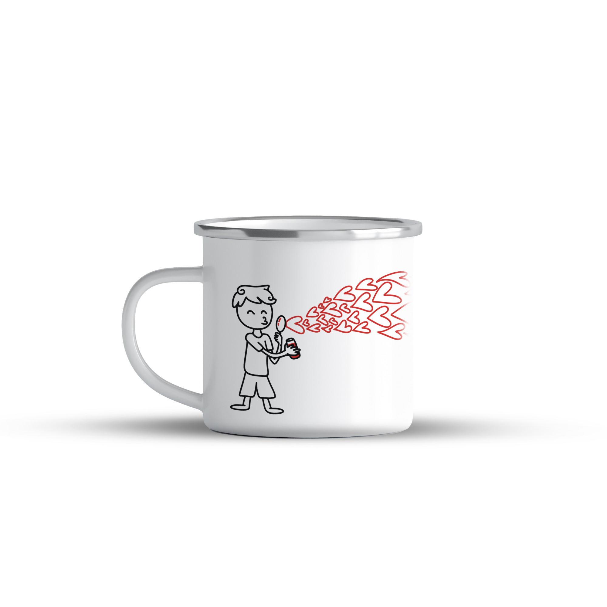 cana emailata boy with bubble hearts