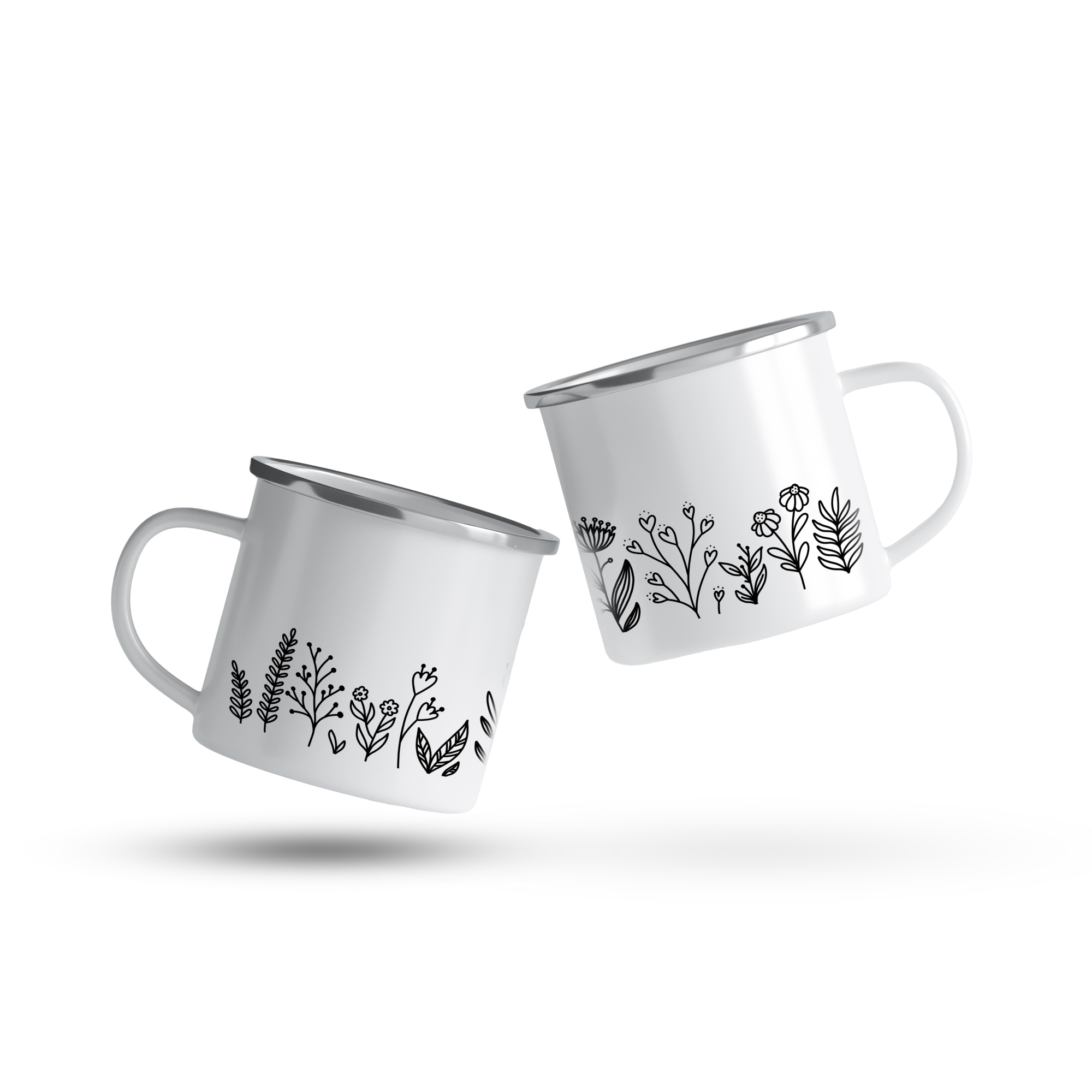 cana emailata flowers bw