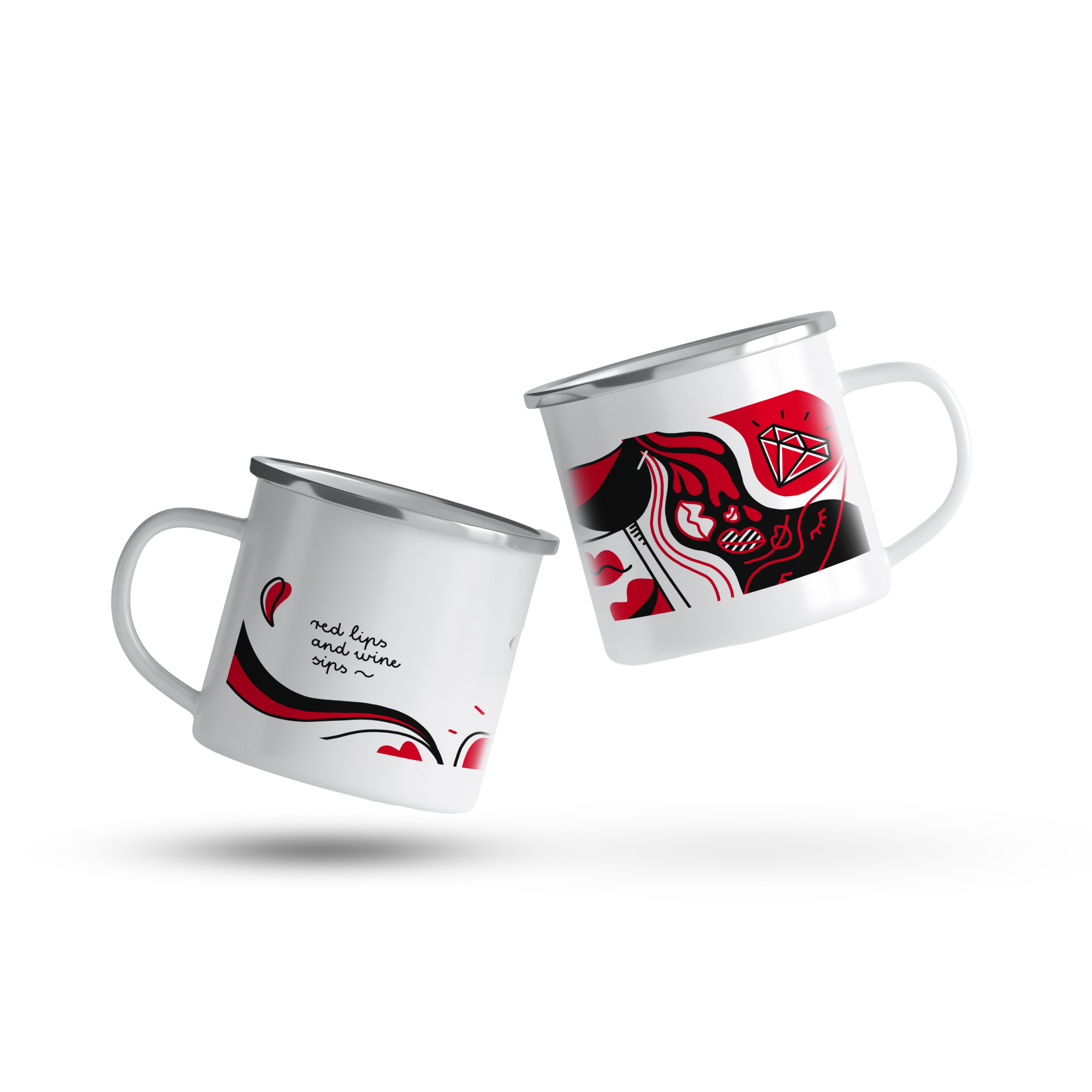 cana emailata red lips and wine sips