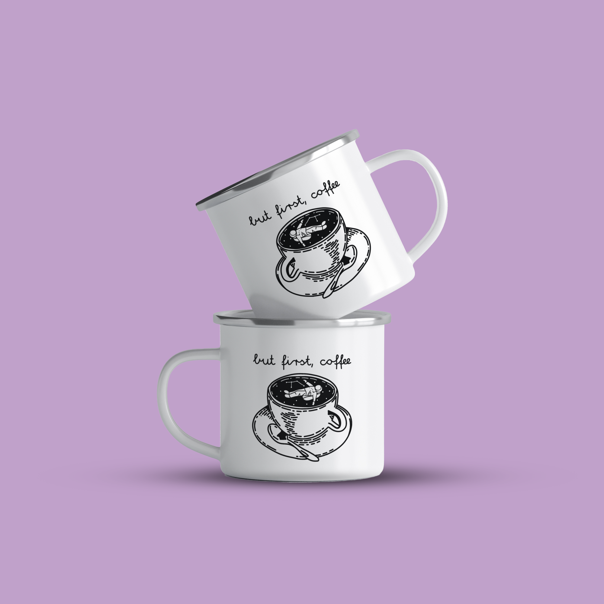 cana emailata but first coffee astronaut