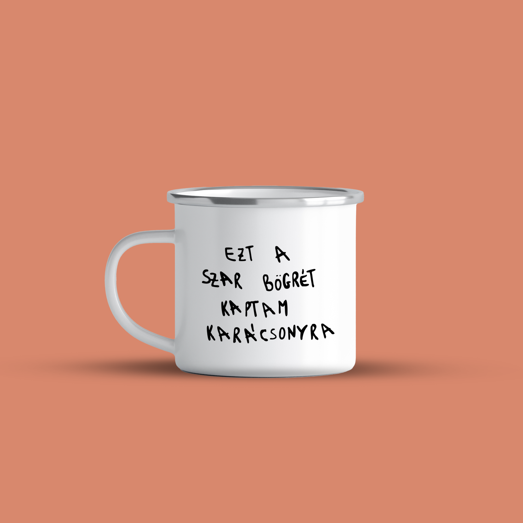 cana emailata szar karacsonyi bogre