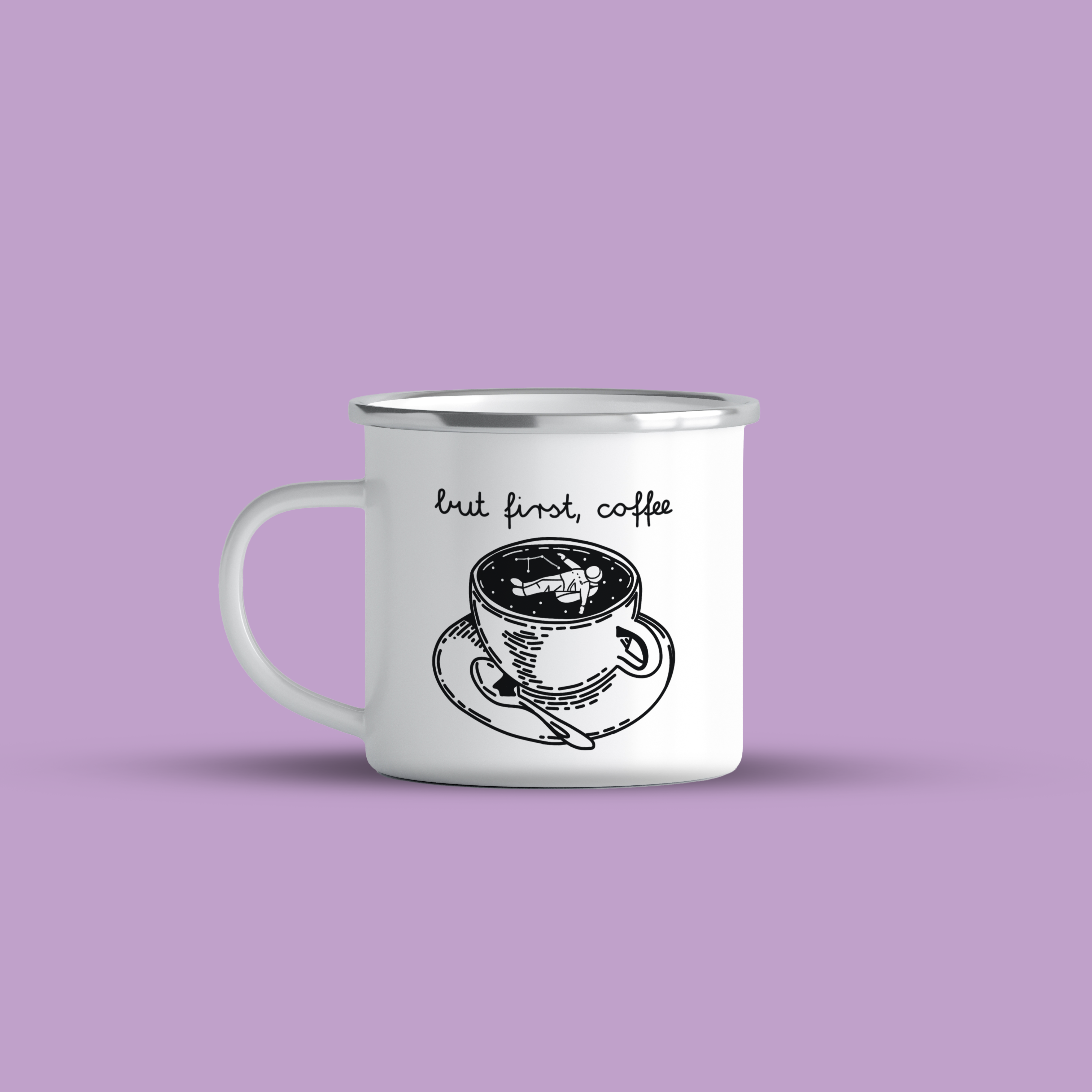 cana emailata but first coffee astronaut