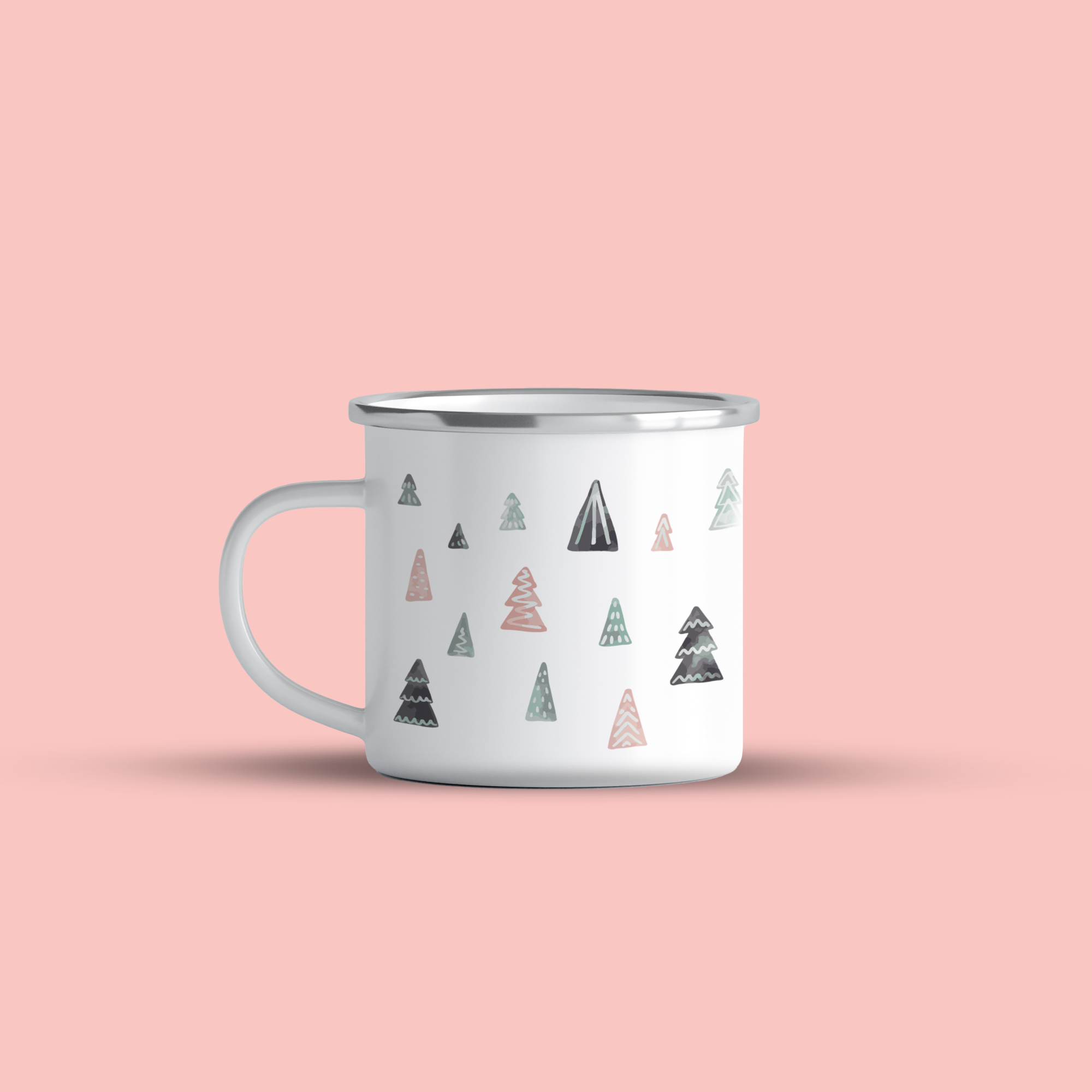 cana emailata watercolor trees pink