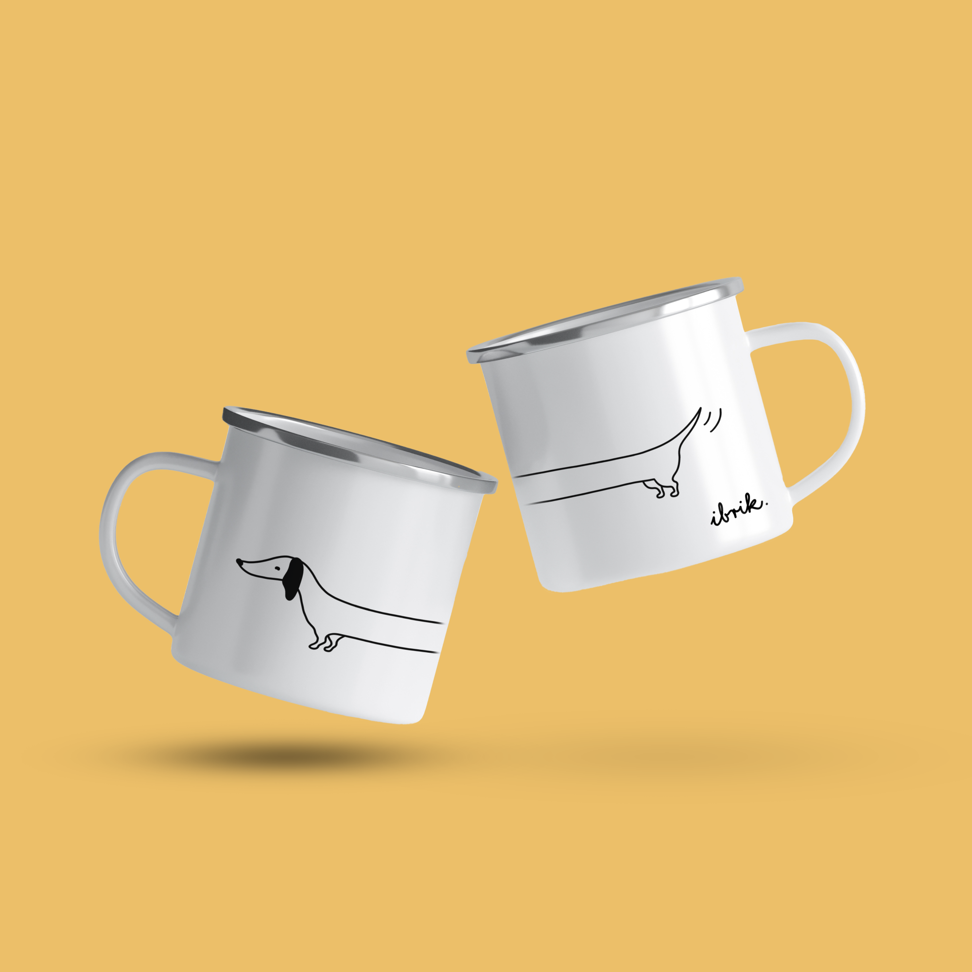 cana emailata dachshund bw