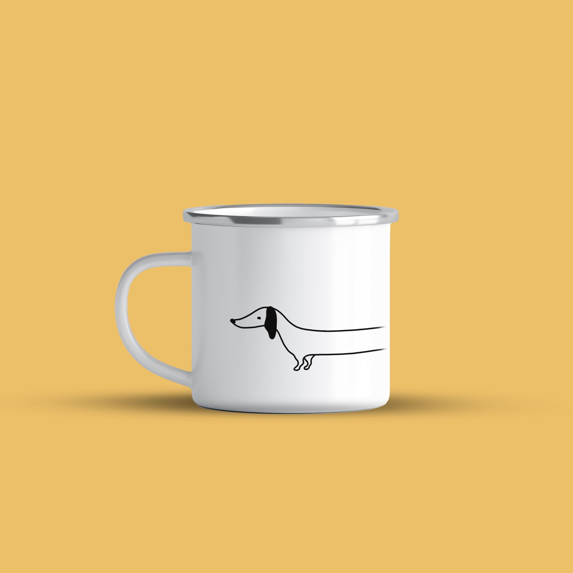 cana emailata dachshund bw