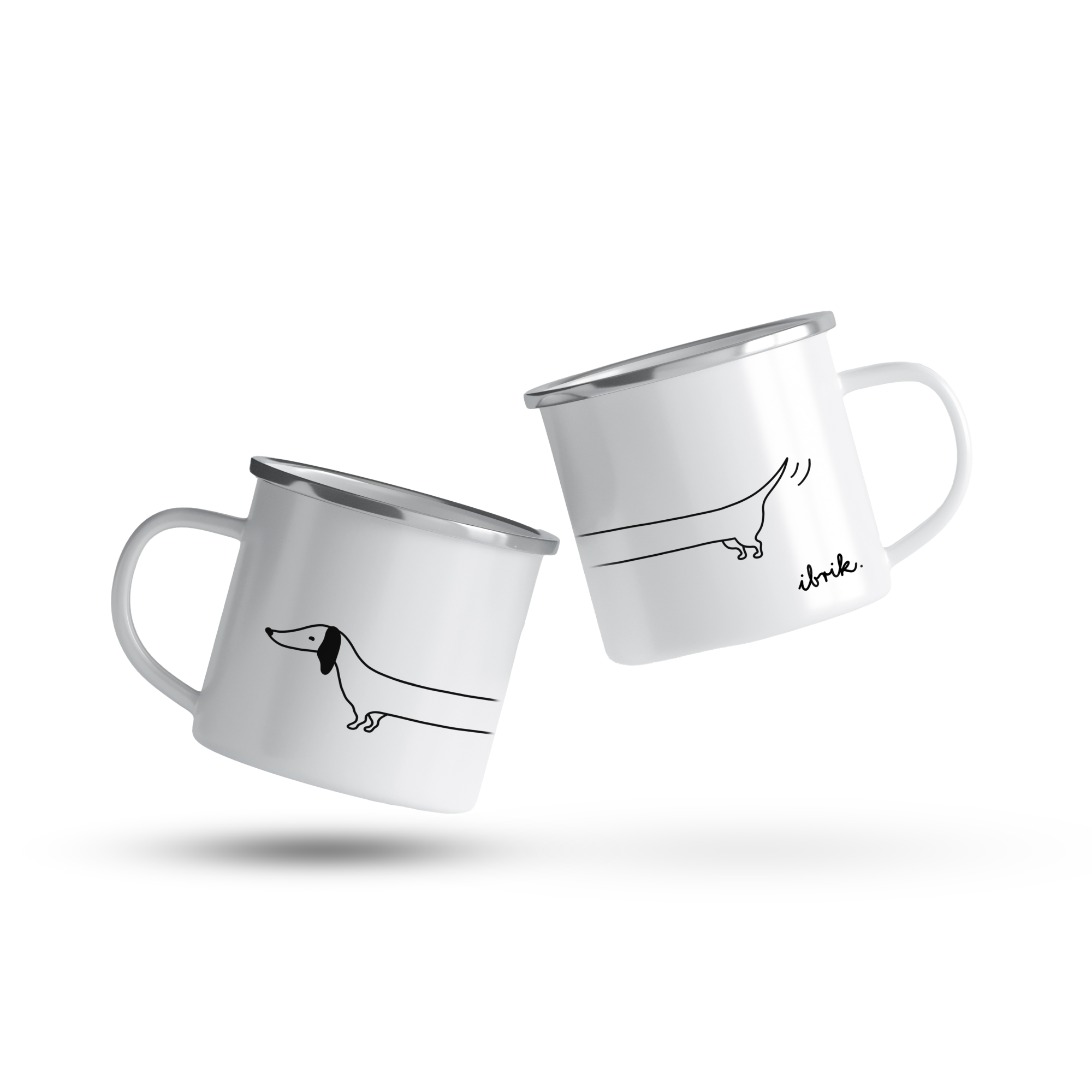 cana emailata dachshund bw