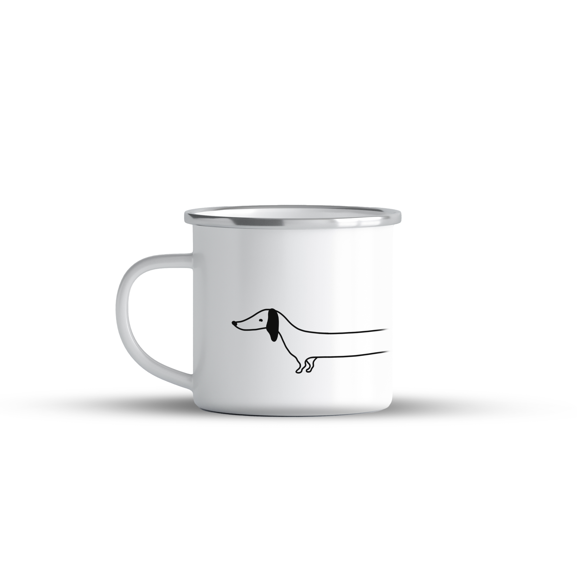 cana emailata dachshund bw