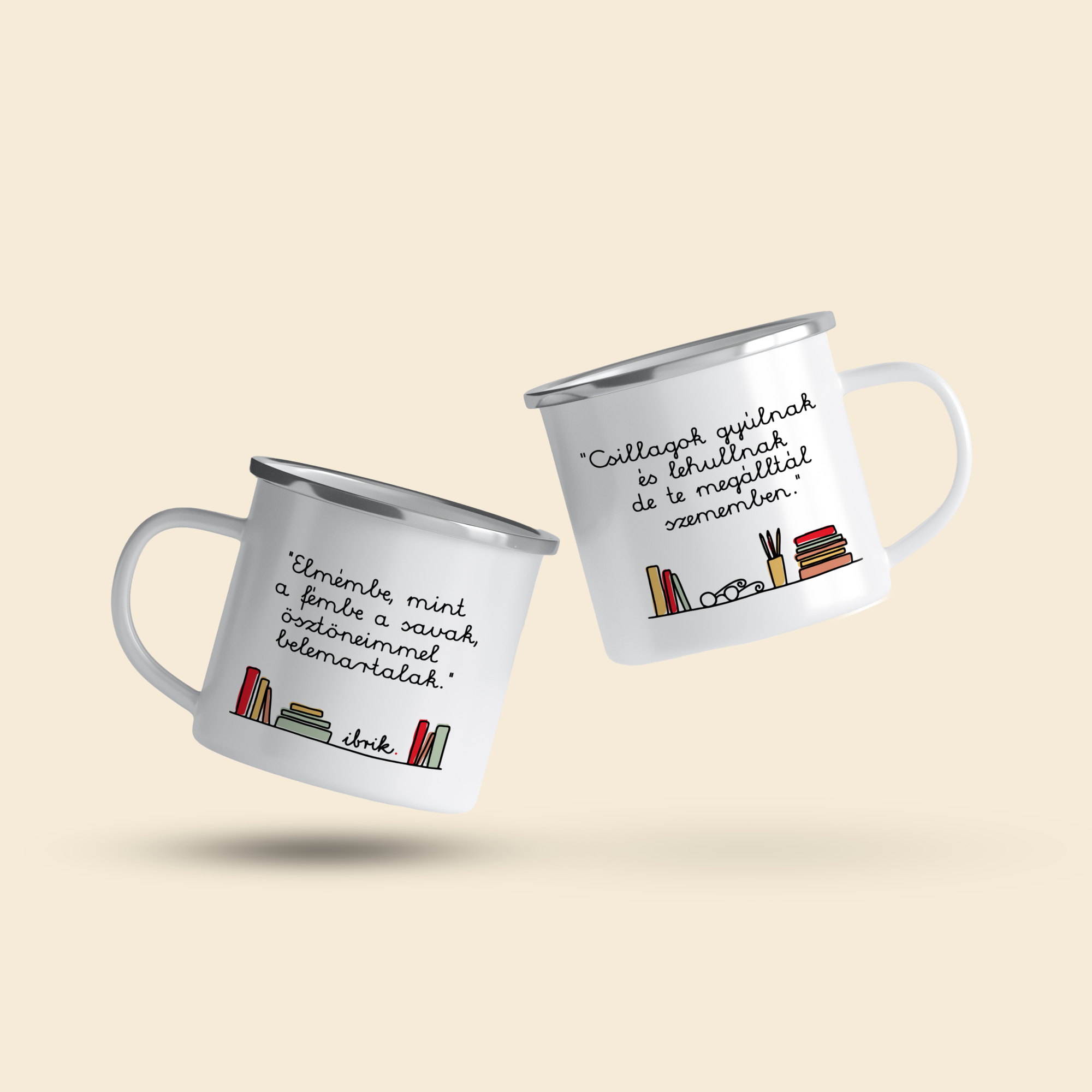 cana emailata konyvespolc