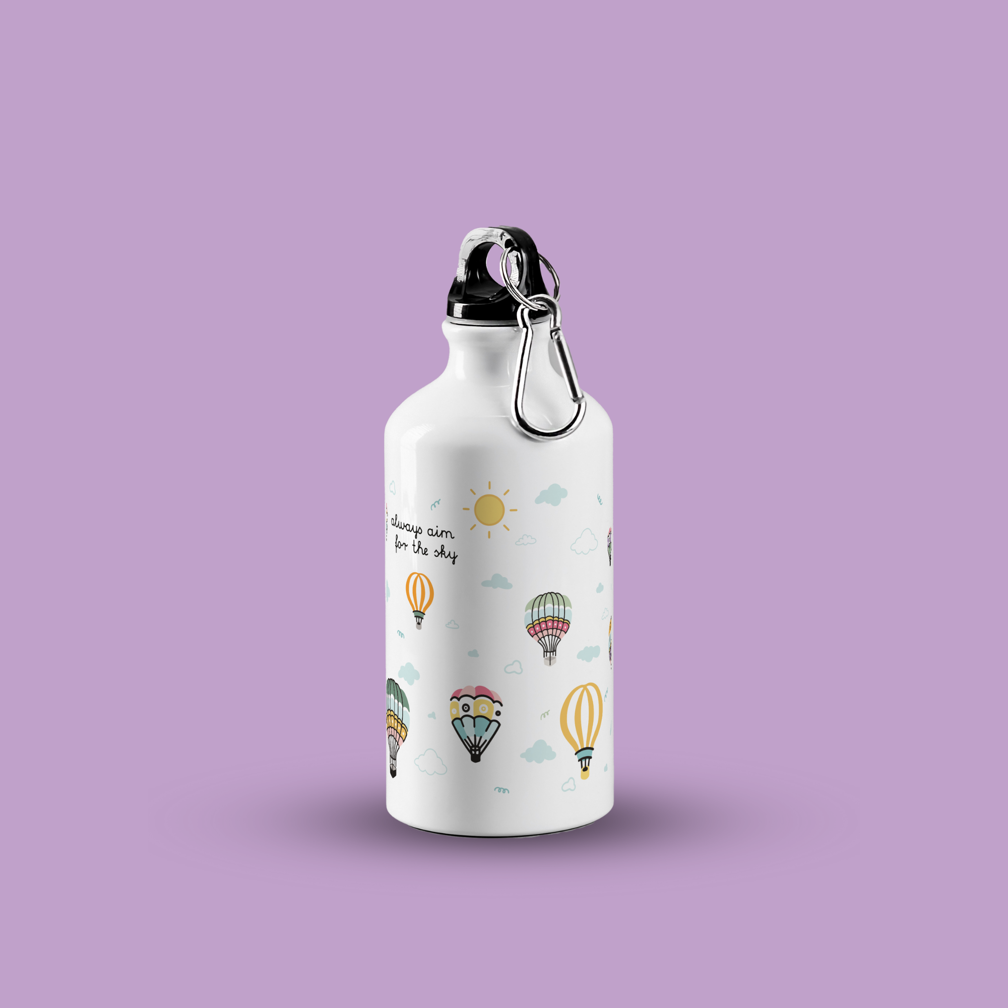 sticla de apa din aluminiu ibrik hot air balloon aim for the sky