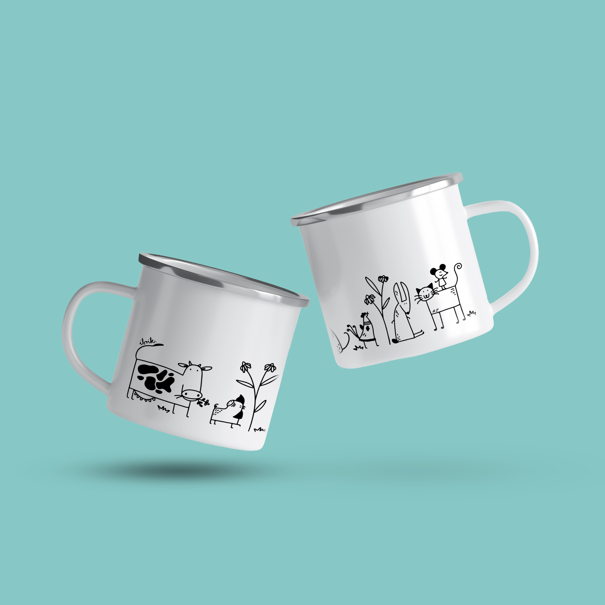 cana emailata farm animals bw