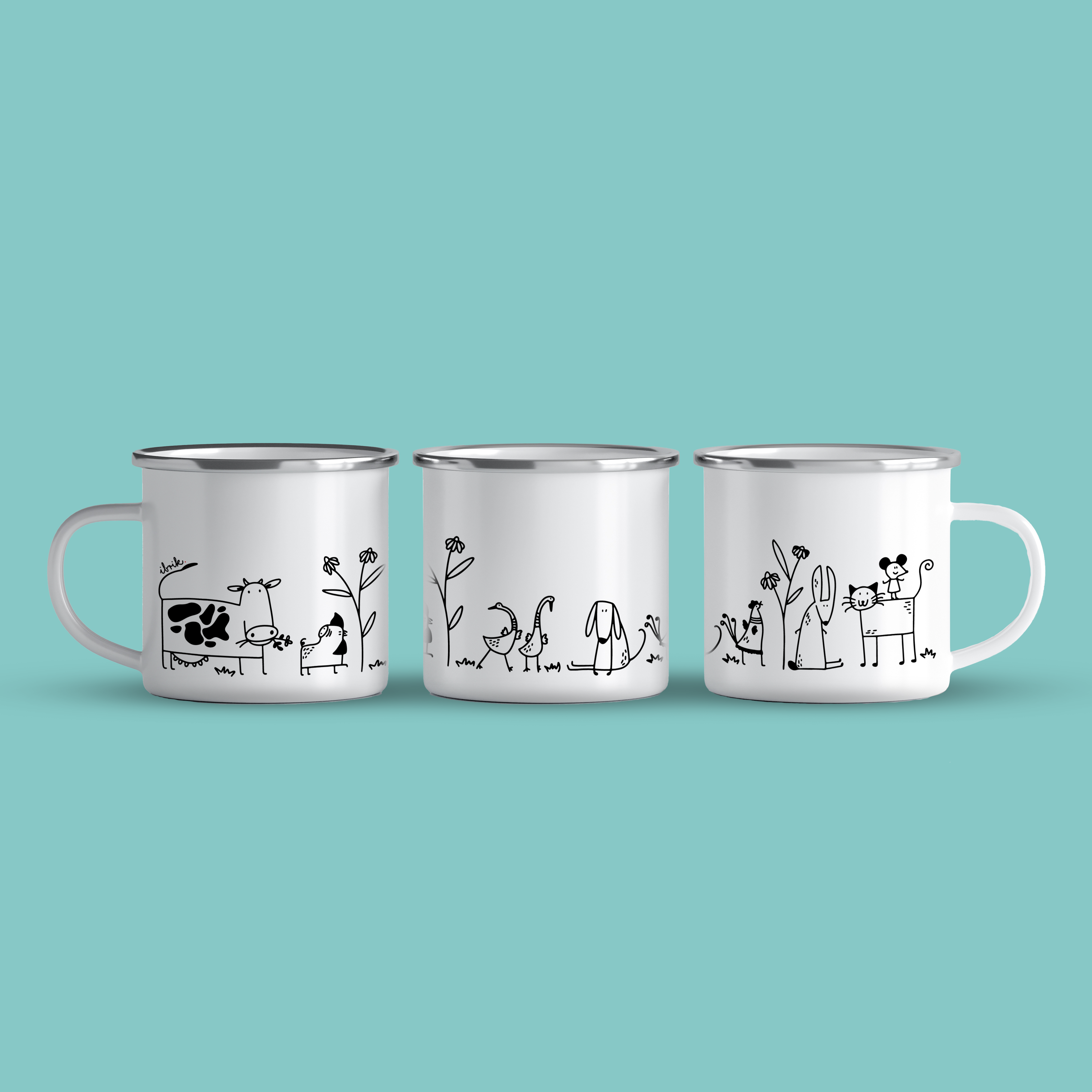 cana emailata farm animals bw