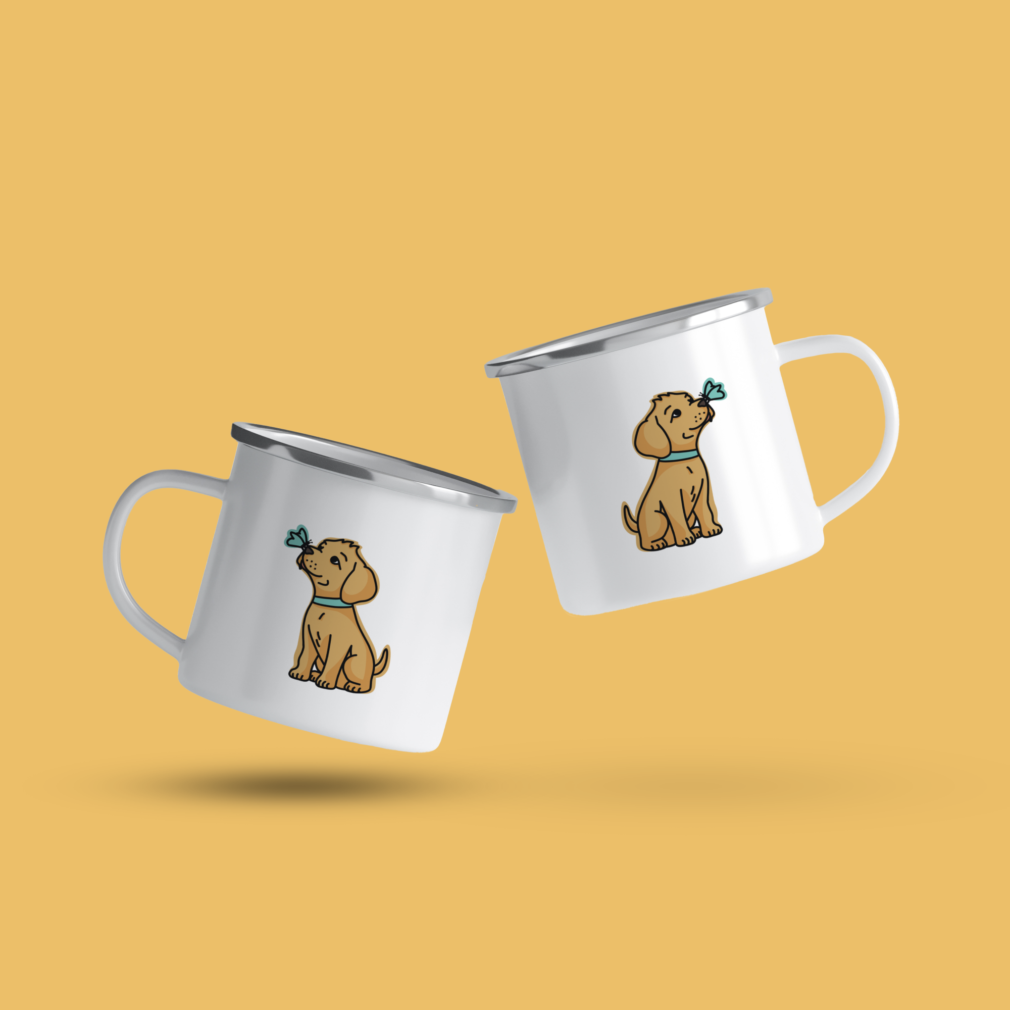 cana emailata puppy with butterfly