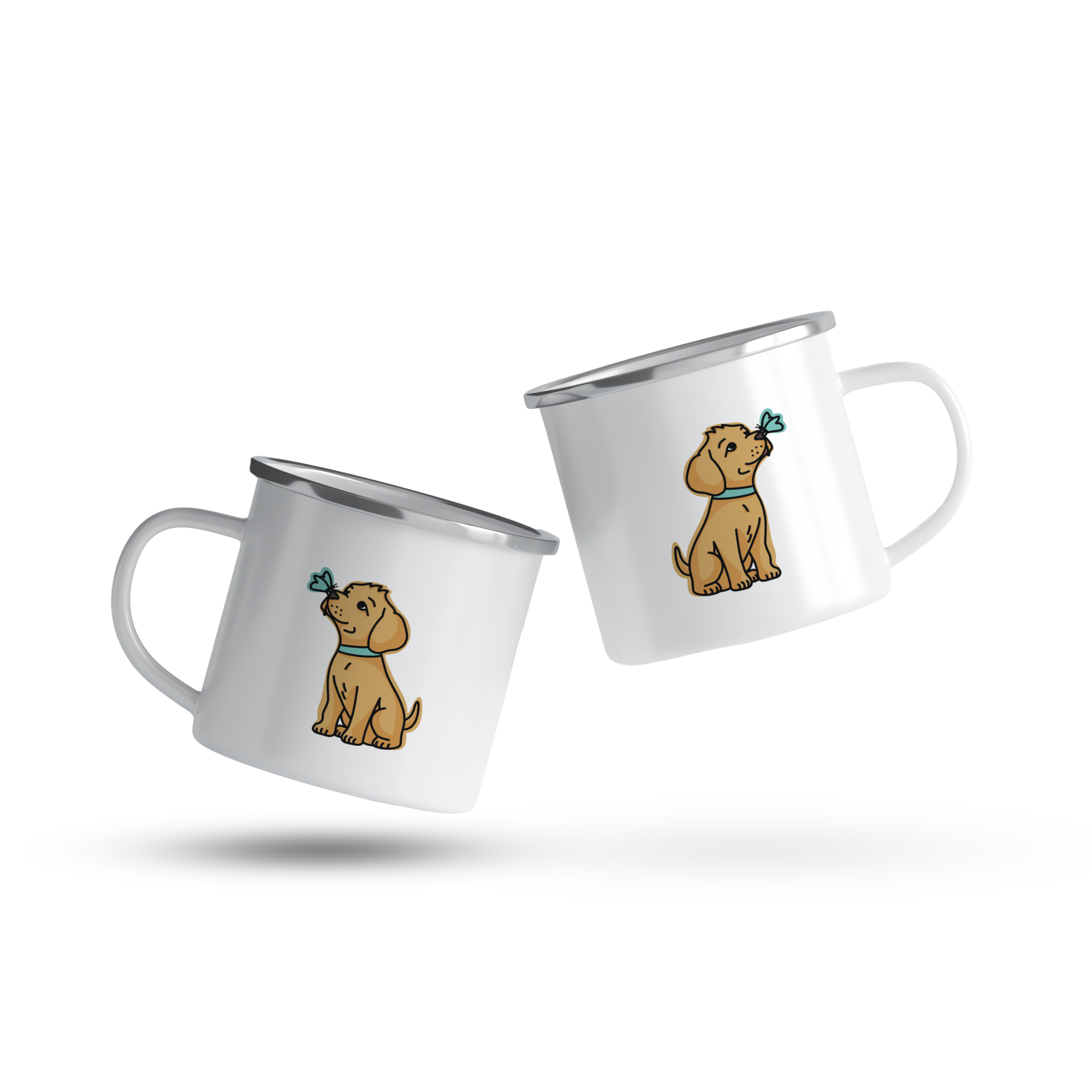 cana emailata puppy with butterfly