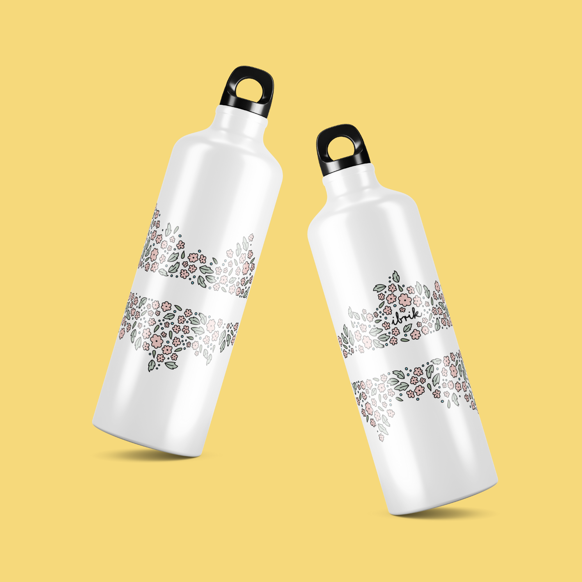 sticla de apa din aluminiu ibrik dahlias