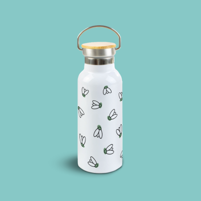 bidon din otel inoxidabil ibrik snowdrops