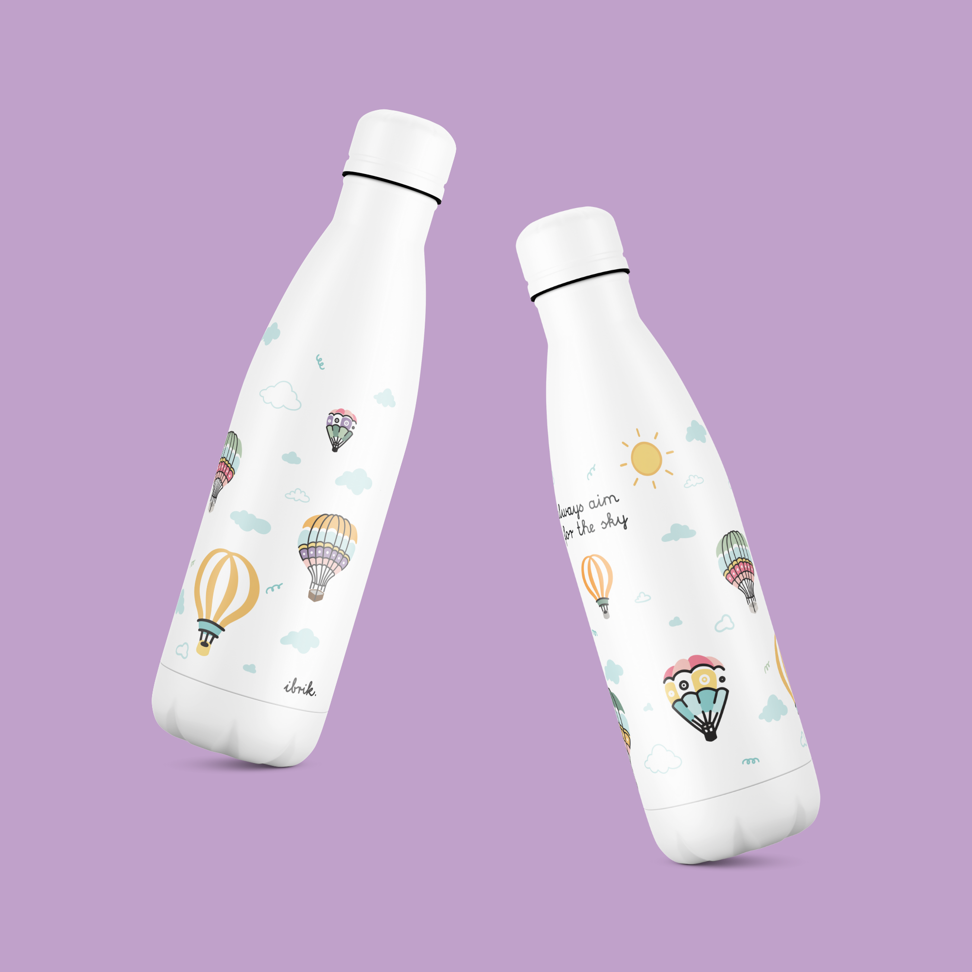 sticla din otel inoxidabil ibrik hot air balloon aim for the sky sticla din otel inoxidabil ibrik hot air balloon aim for the sky