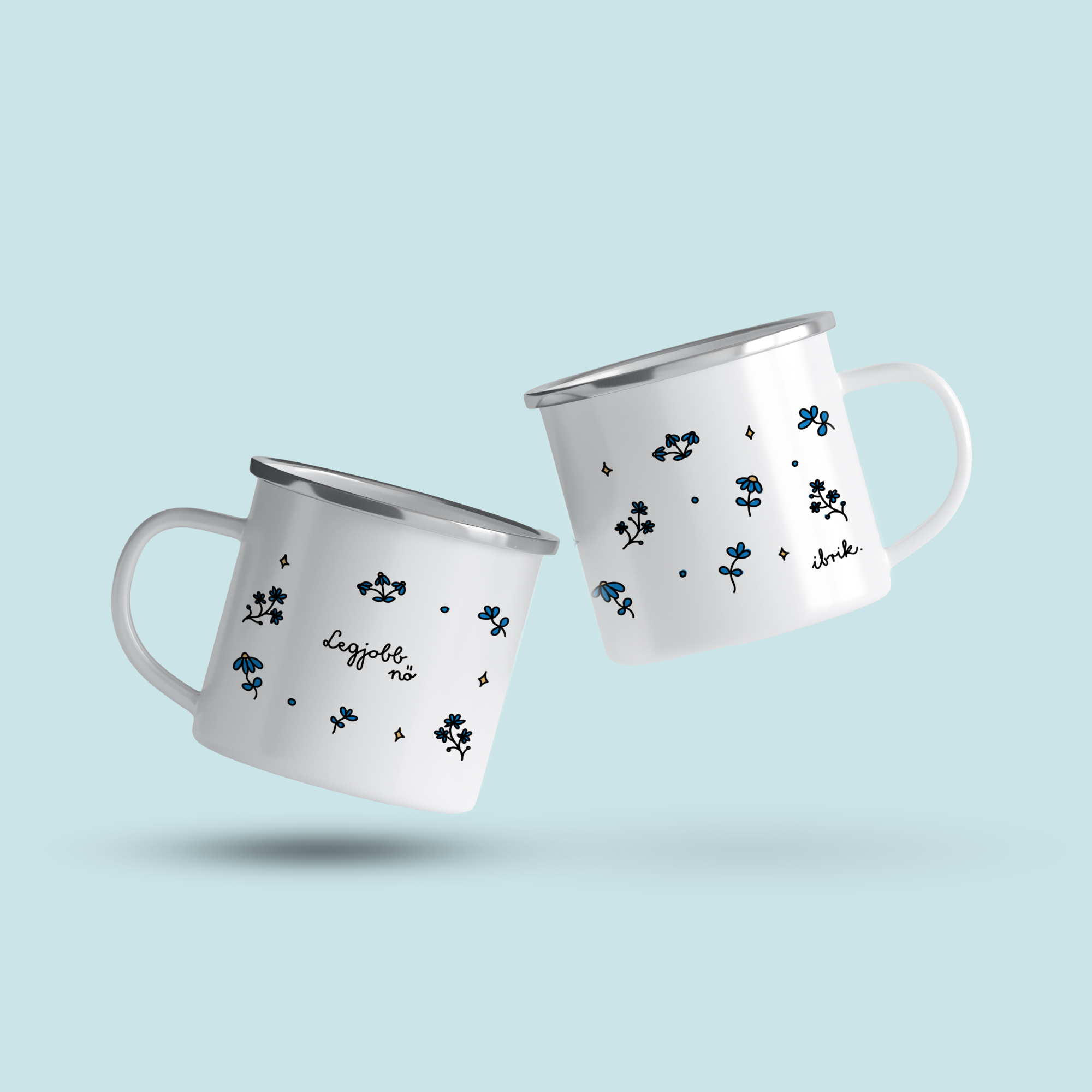 cana emailata ibrik blue posy legjobb no 1