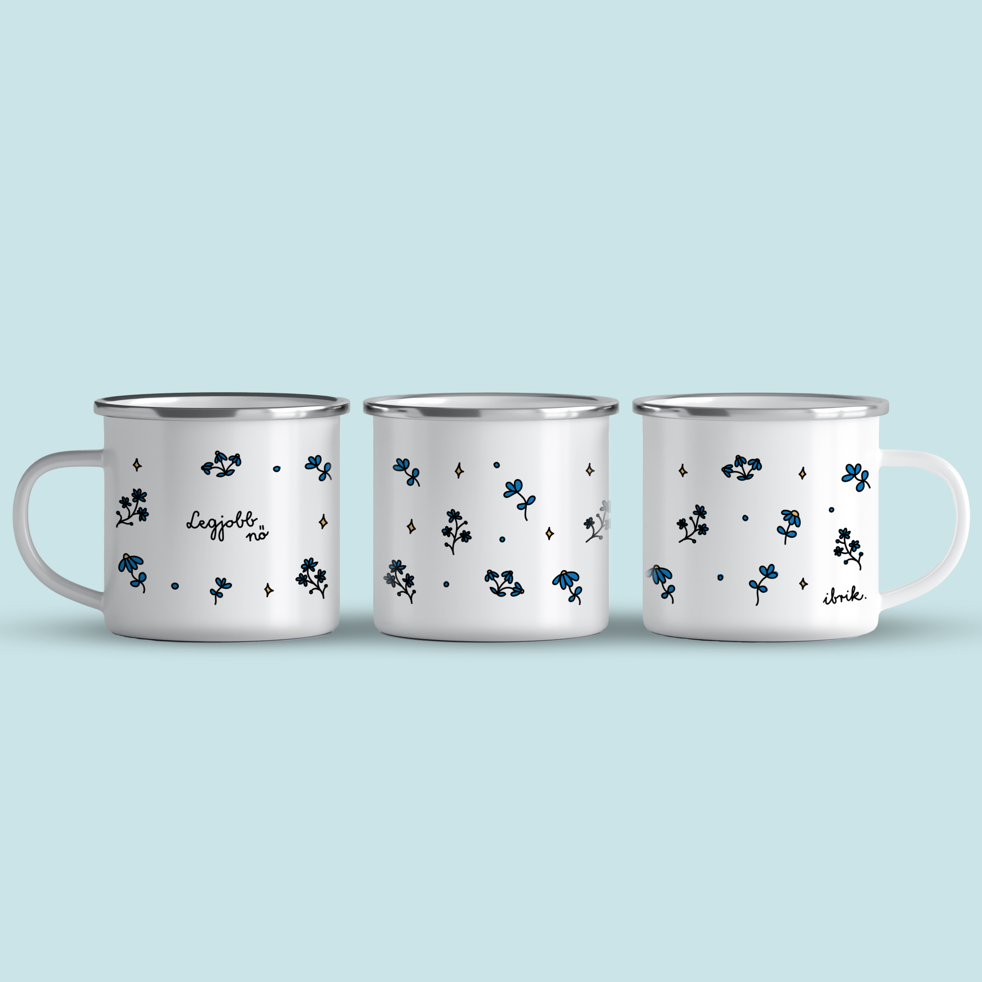 cana emailata ibrik blue posy legjobb no 2