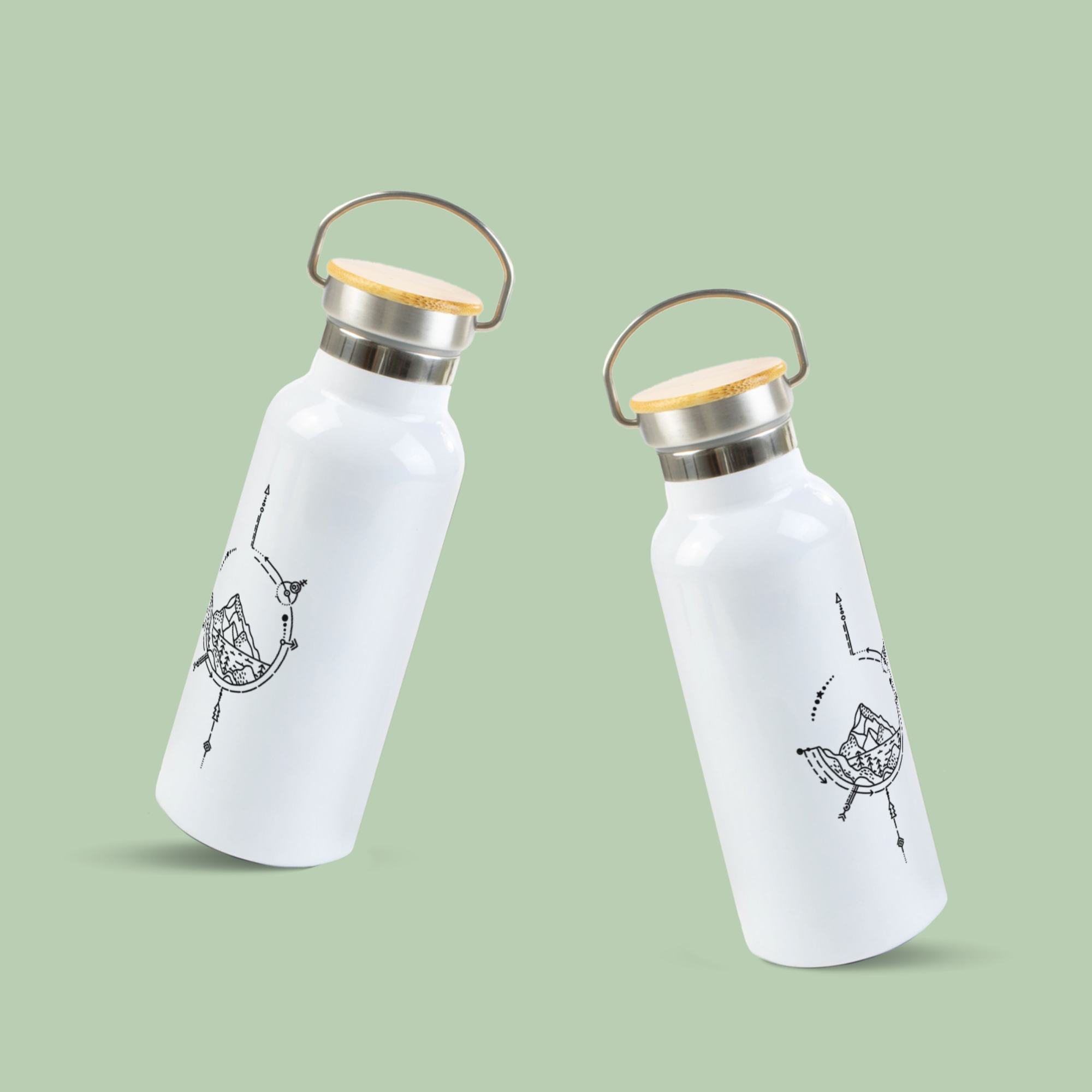 sticla din otel inoxidabil ibrik mountains bw sticla din otel inoxidabil ibrik mountains bw