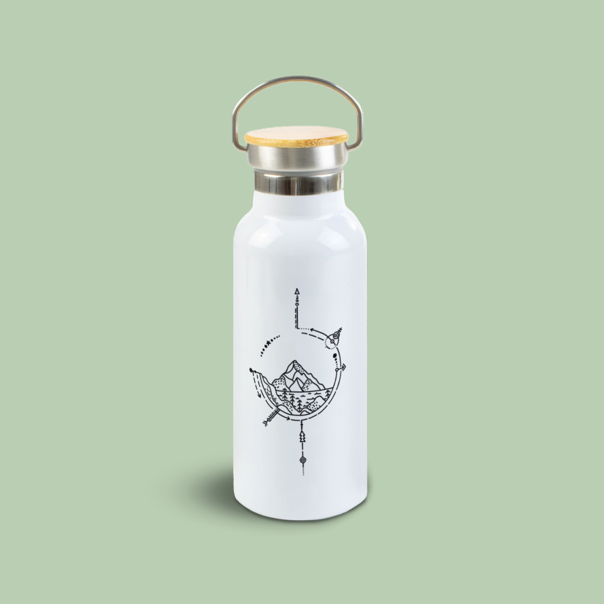 sticla din otel inoxidabil ibrik mountains bw sticla din otel inoxidabil ibrik mountains bw