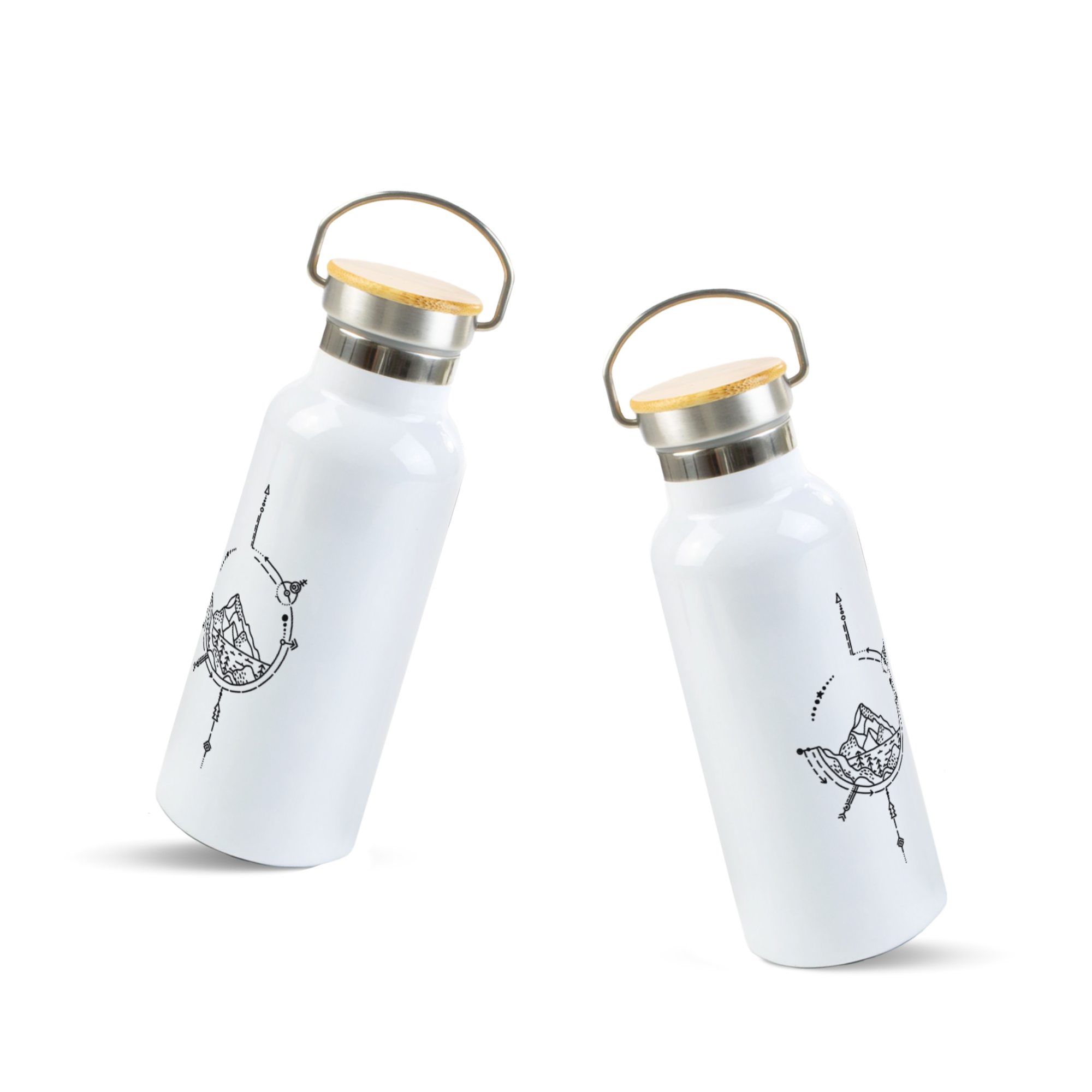 sticla din otel inoxidabil ibrik mountains bw sticla din otel inoxidabil ibrik mountains bw