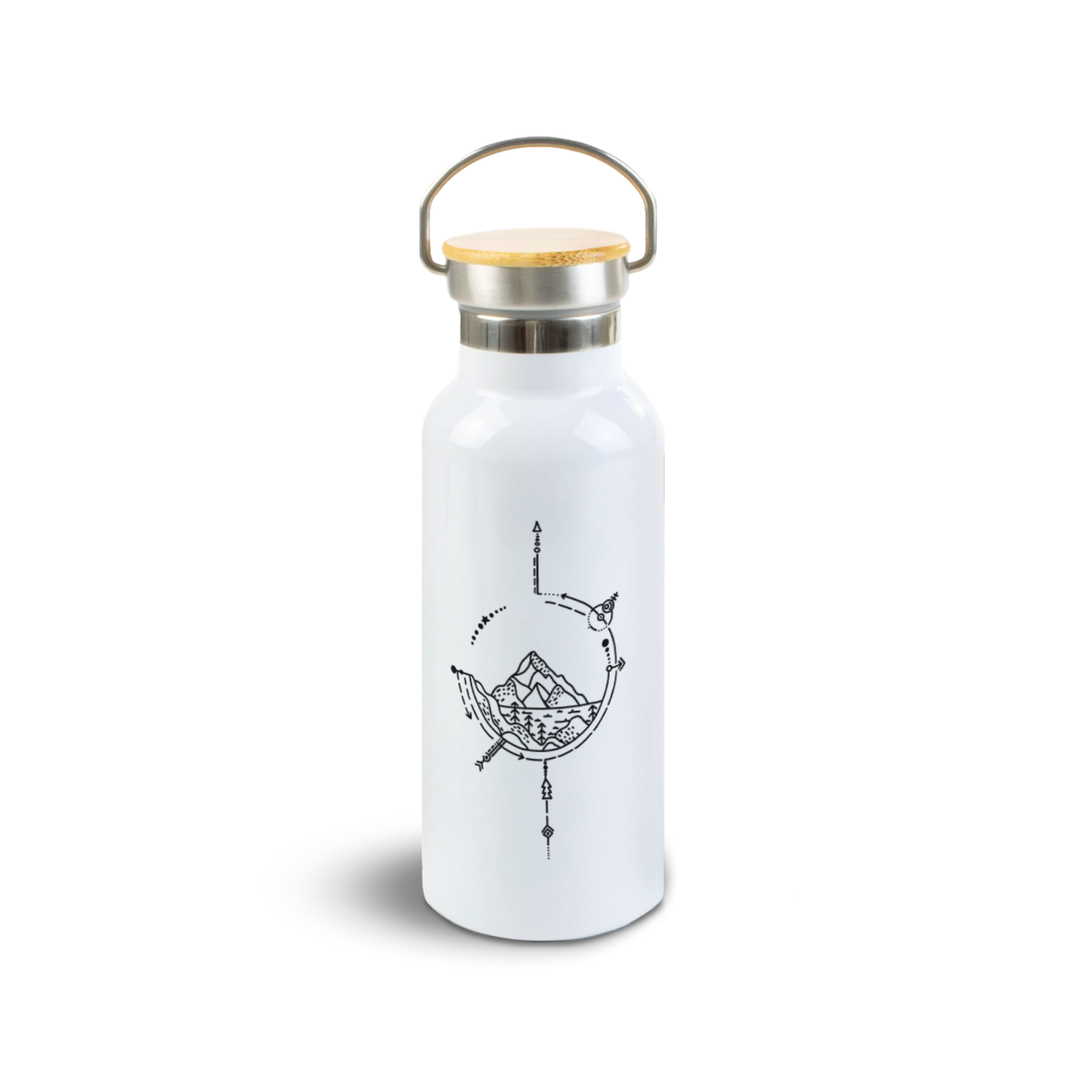 sticla din otel inoxidabil ibrik mountains bw sticla din otel inoxidabil ibrik mountains bw