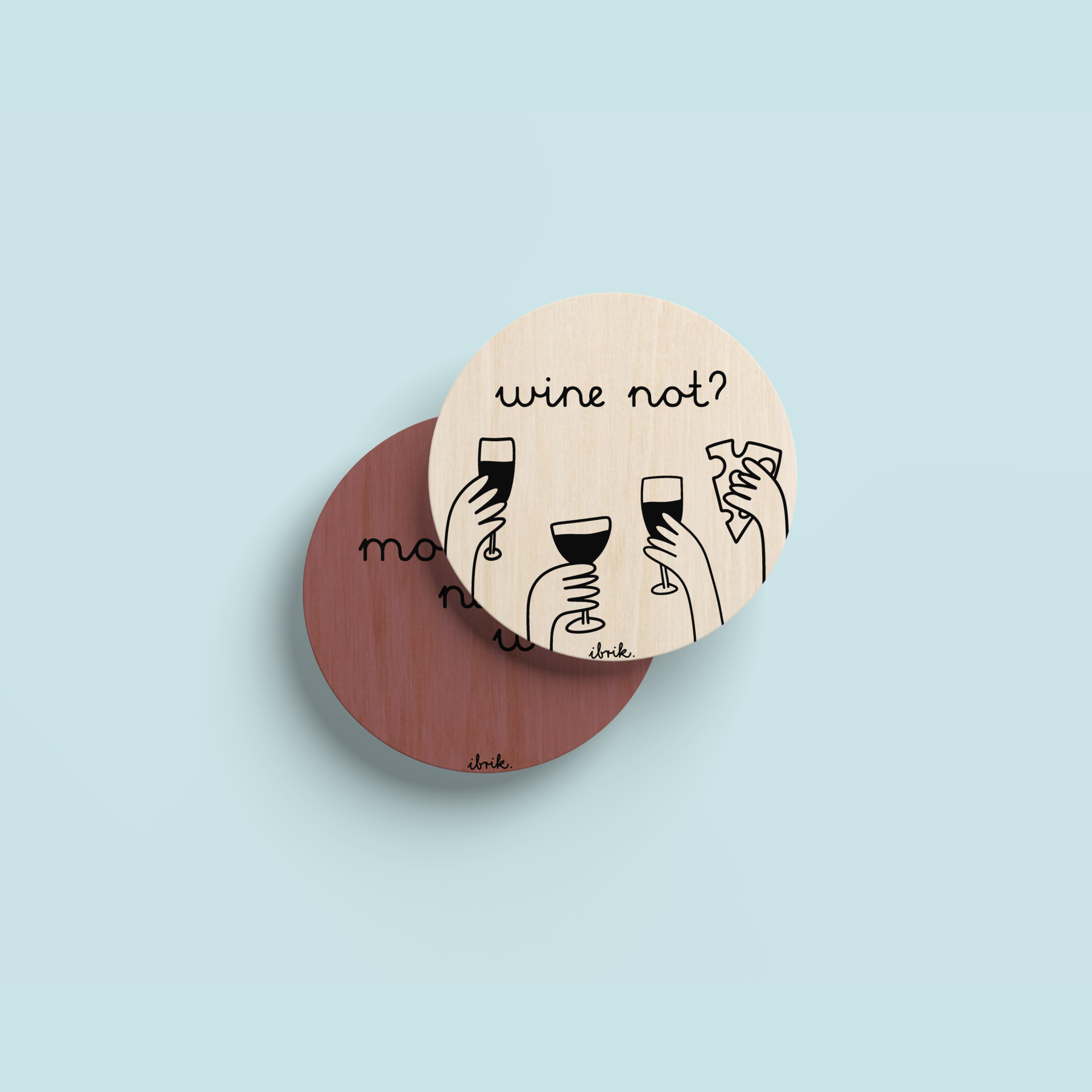 2 coaster ibrik wine