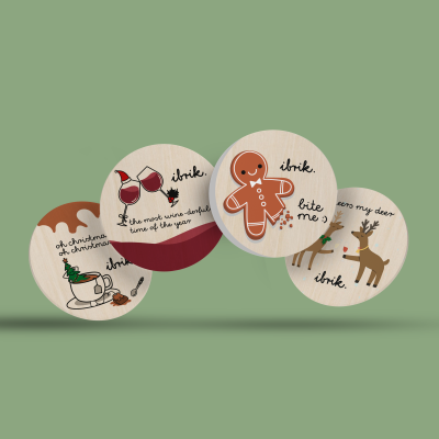 coaster ibrik christmas