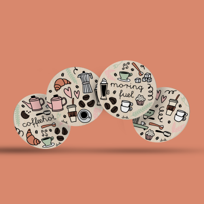 coaster ibrik coffee