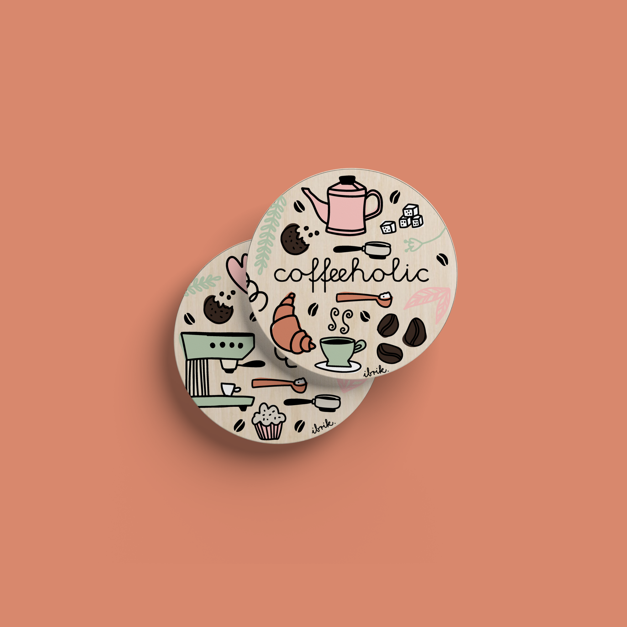 7 coaster ibrik coffee