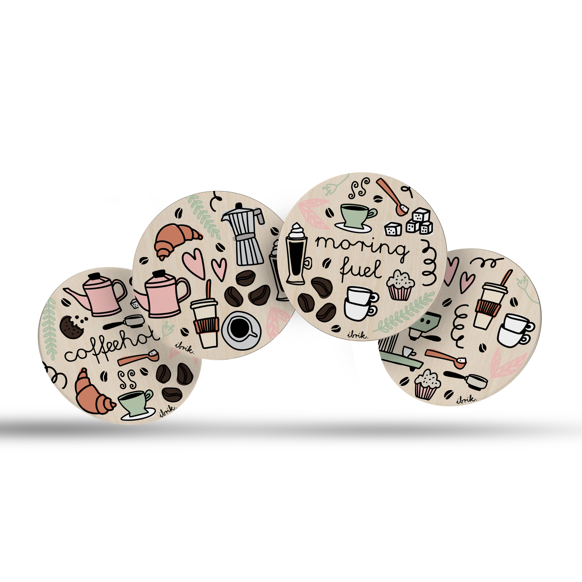 8 coaster ibrik coffee