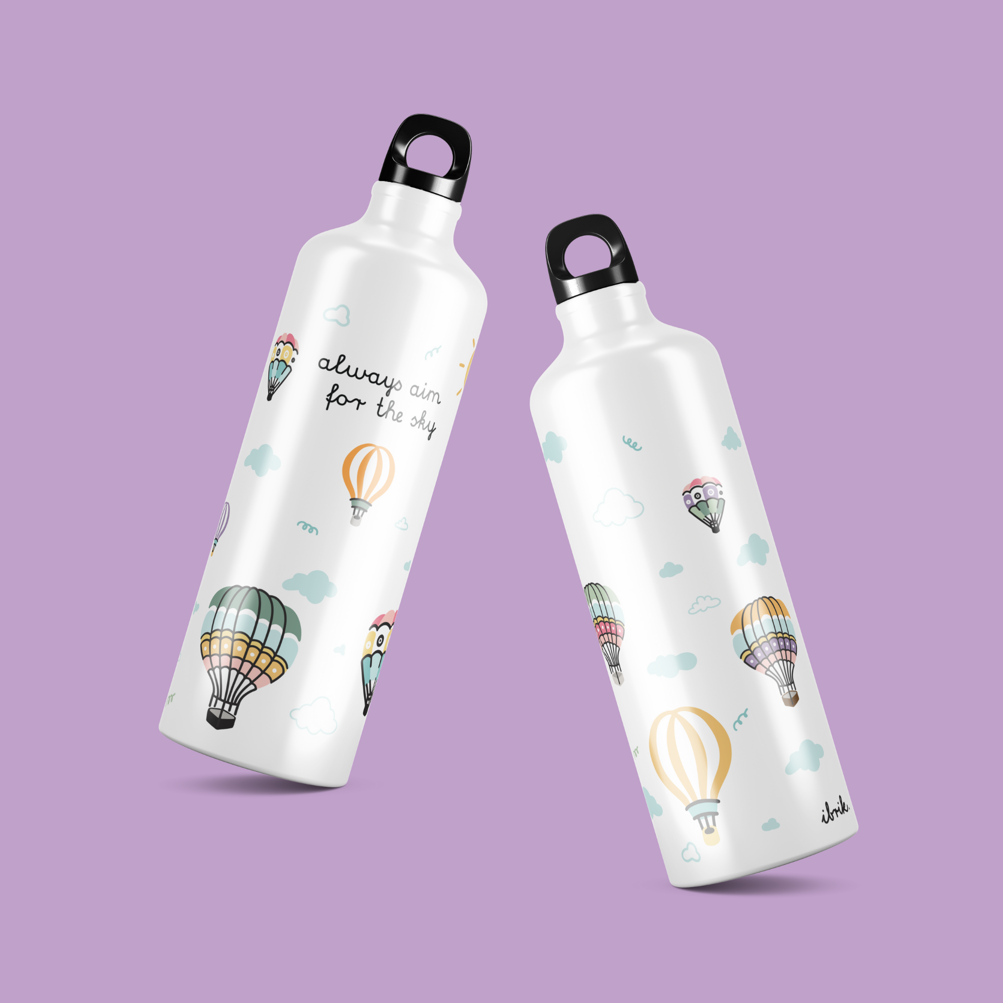 sticla de apa din aluminiu ibrik hot air balloon aim for the sky 1