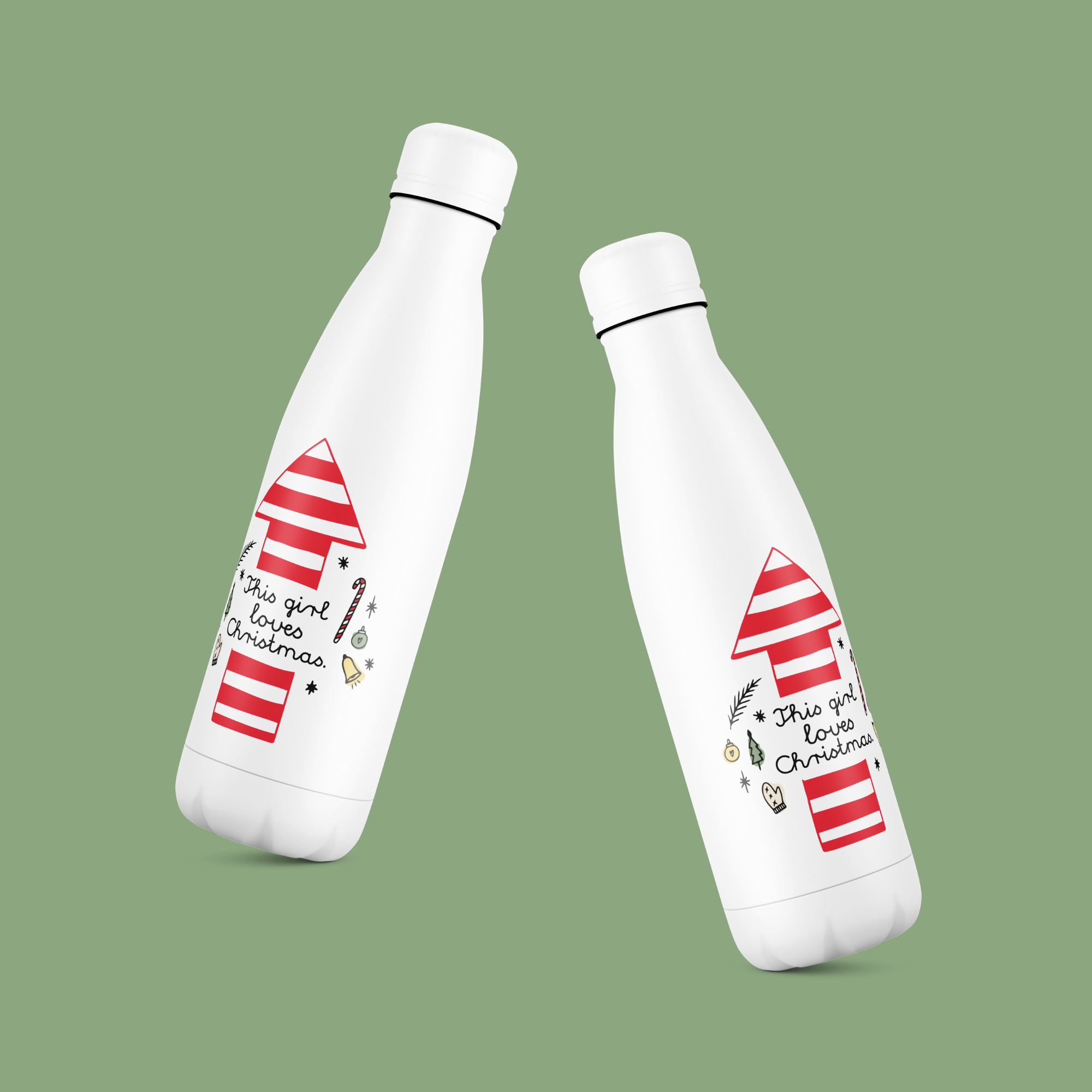 sticla de apa din otel inoxidabil ibrik this girl loves christmas 1