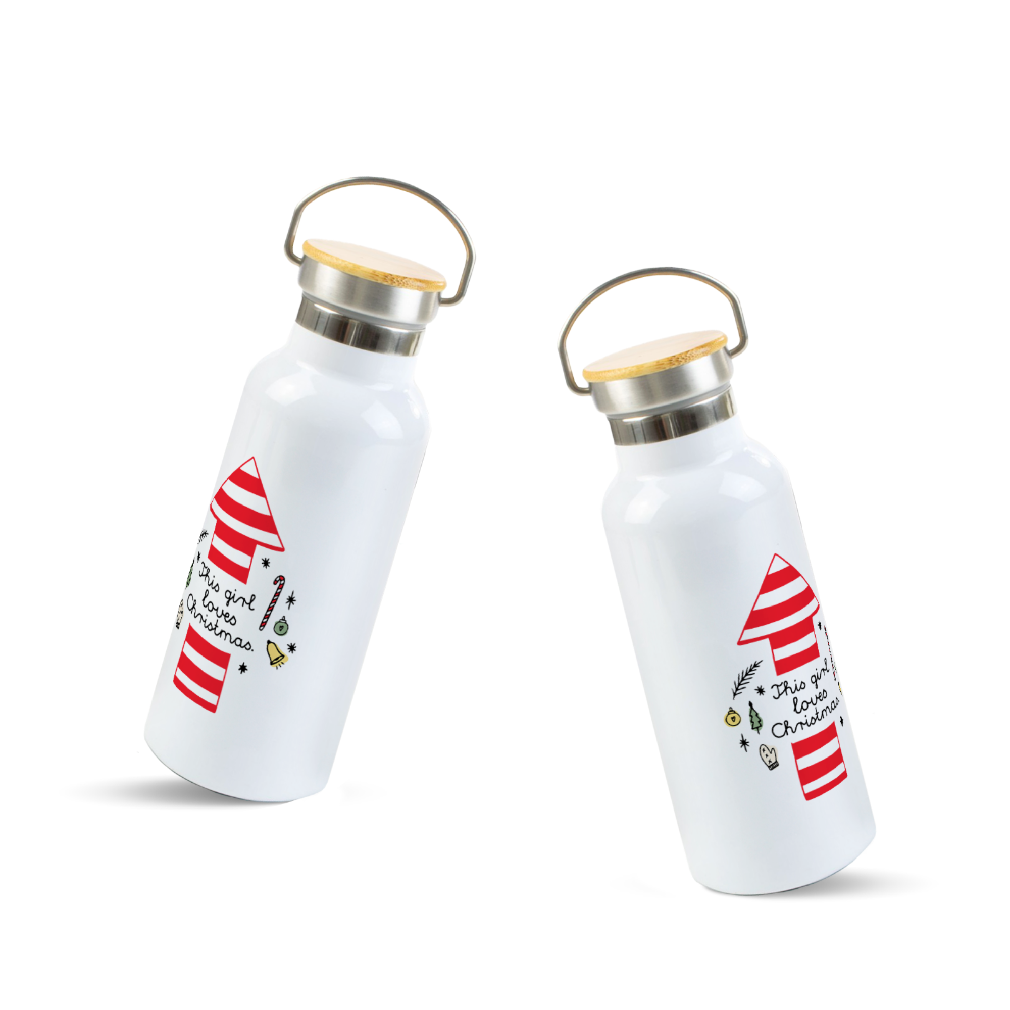sticla de apa din otel inoxidabil ibrik this girl loves christmas 3