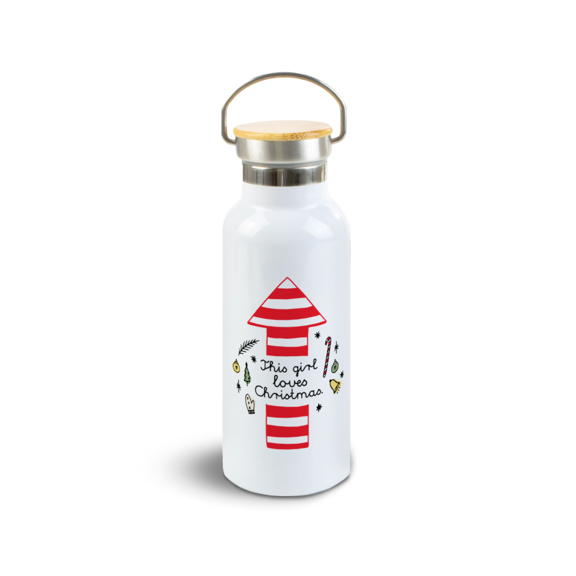 sticla de apa din otel inoxidabil ibrik this girl loves christmas 4