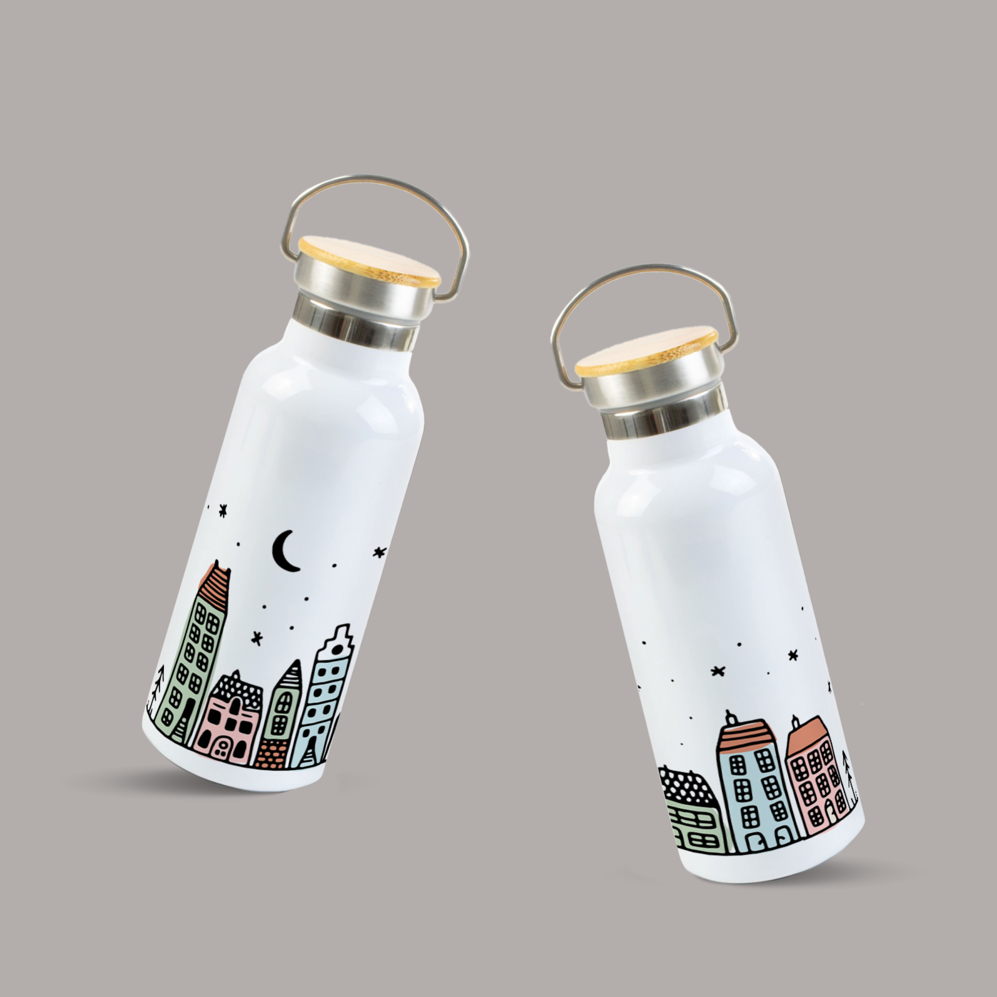 sticla din otel inoxidabil ibrik christmas town 1