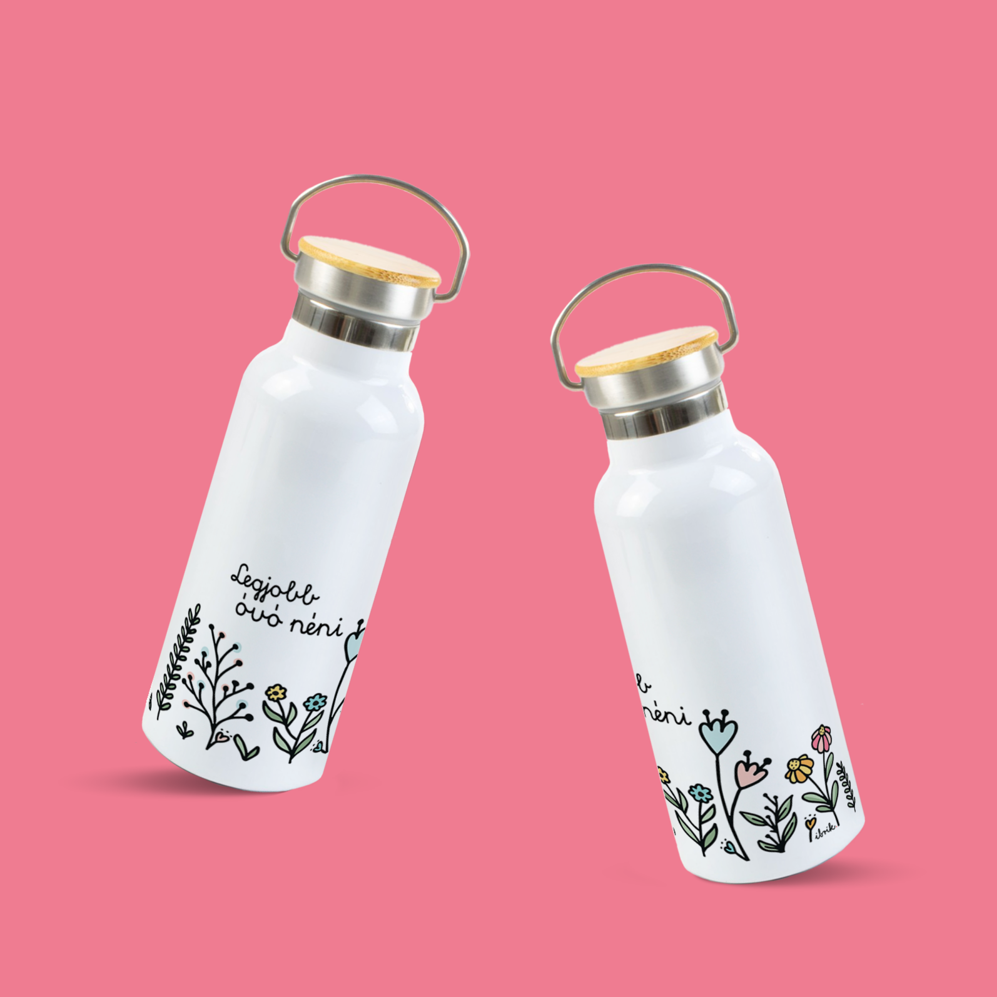 sticla din otel inoxidabil ibrik flowers ovo neni 1