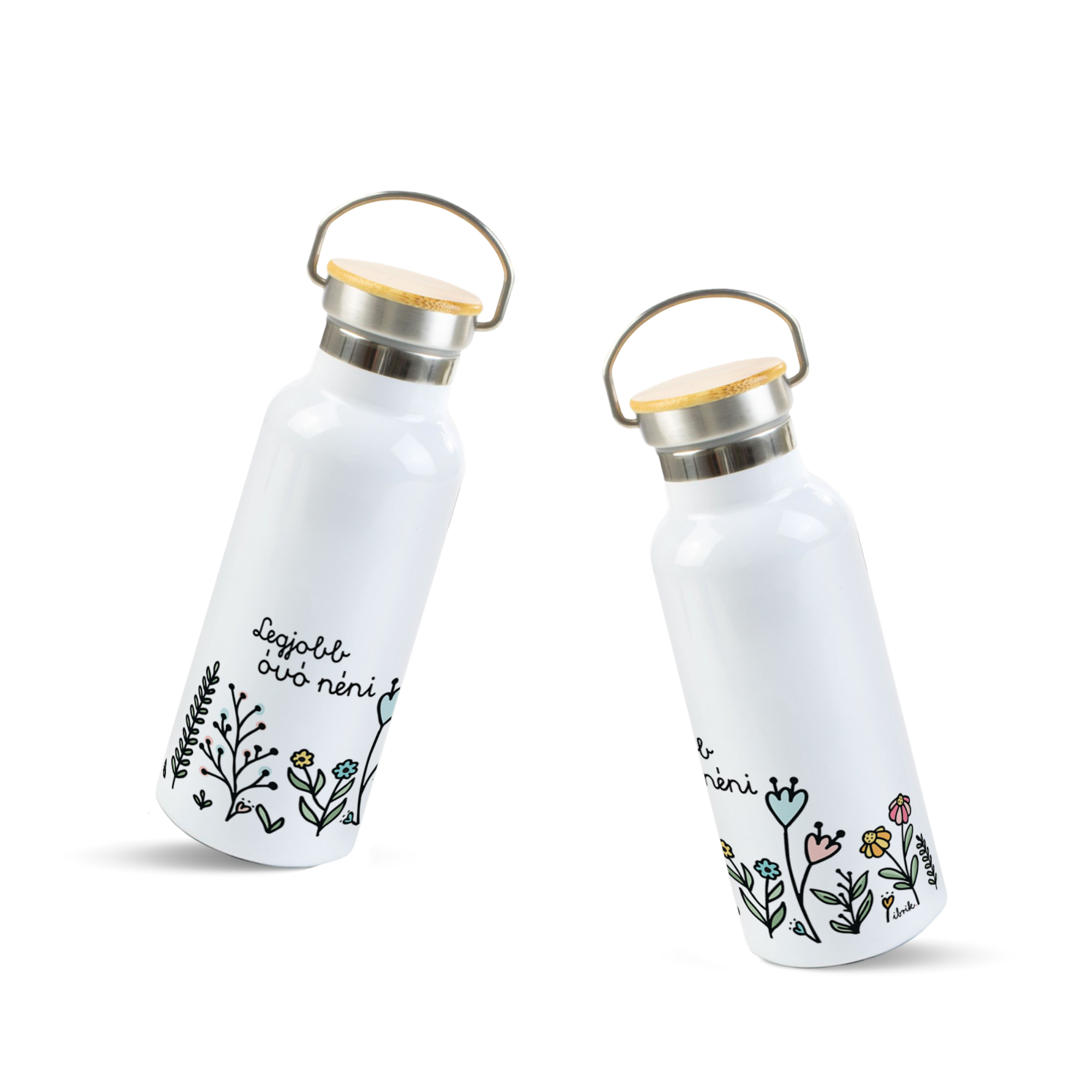 sticla din otel inoxidabil ibrik flowers ovo neni 3